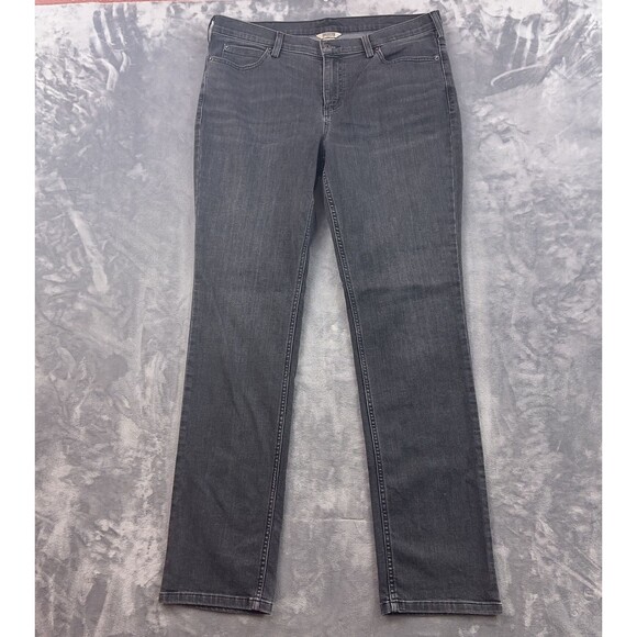 Duluth Jeans Womens Size 14x33 Black Flex Daily Slim Leg Stretch Denim 40712 - Picture 1 of 10